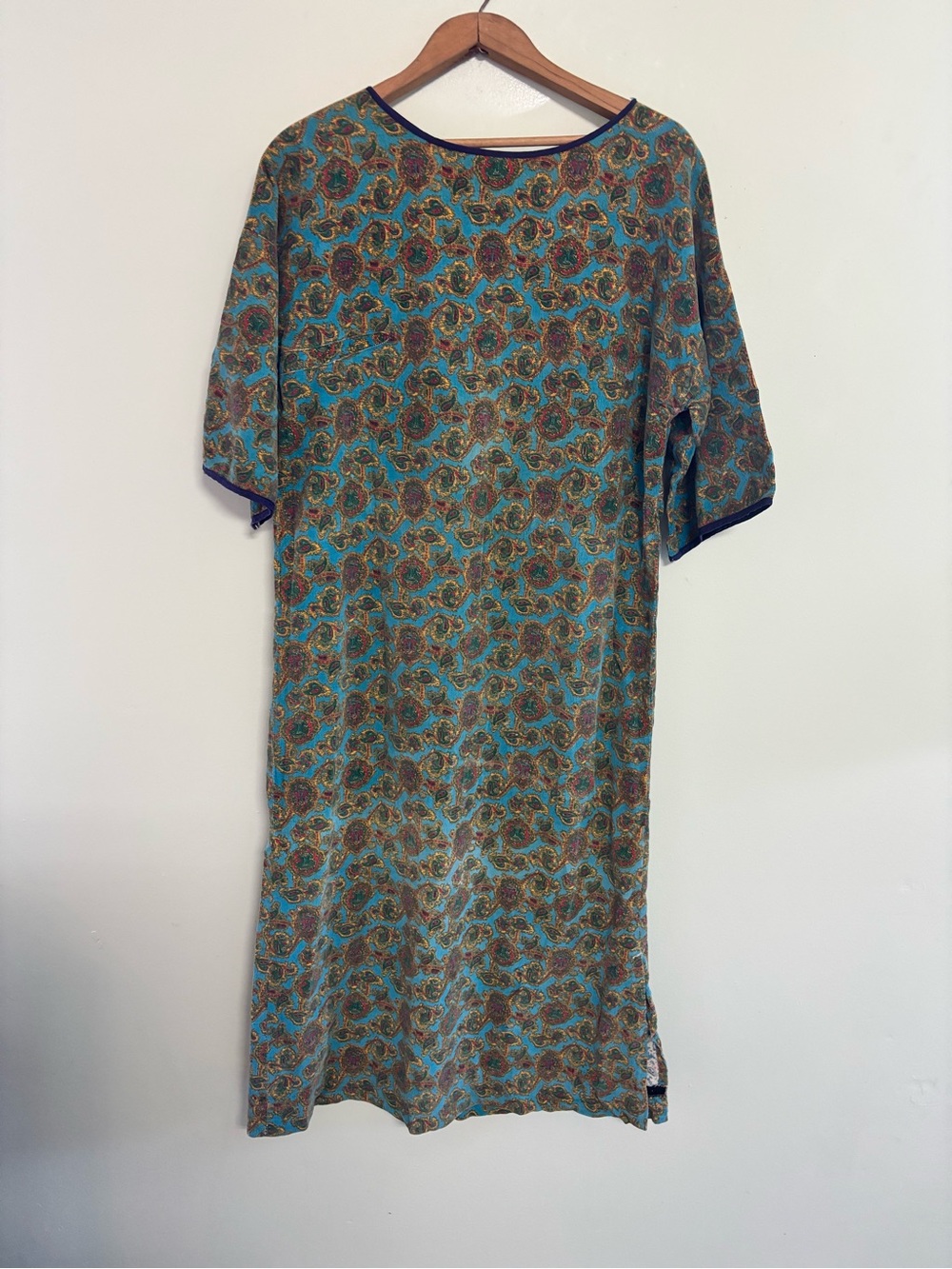 🌼 Vintage Paisley Corduroy Jumper Dress 🌼